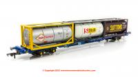 R60046 Hornby Tiphook KFA Container Flat with 3 x 20ft TankTainers - Era 11